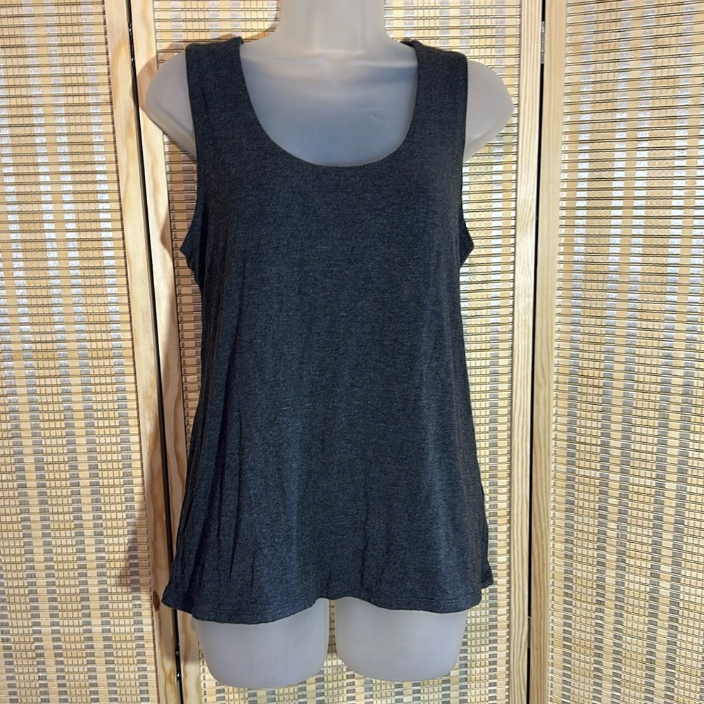 Grace Dark Heather Gray Heavy Weight Tank Top Large - Picture 1 of 13